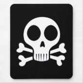 schwarzer Schädel Mousepad (Vorne)