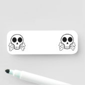 schwarzer Schädel Namensschild (Beispiel)