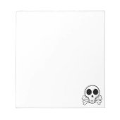 schwarzer Schädel Notizblock (Vorderseite)