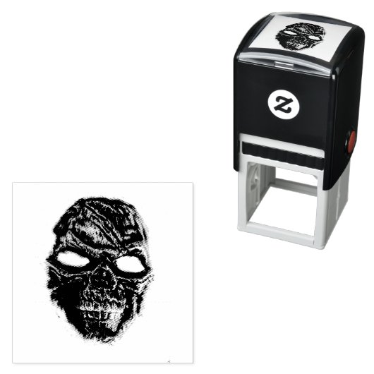 Schwarzer Schädel Permastempel (Beispiel)