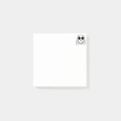 schwarzer Schädel Post-it Klebezettel (Vorderseite)