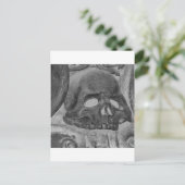 Schwarzer Schädel Postkarte (Stehend Vorderseite)