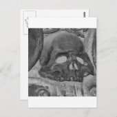Schwarzer Schädel Postkarte (Vorne/Hinten)