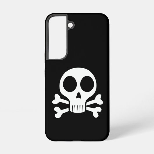 schwarzer Schädel Samsung Galaxy Hülle (Rückseite)