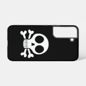schwarzer Schädel Samsung Galaxy Hülle (Rückseite (Horizontal))