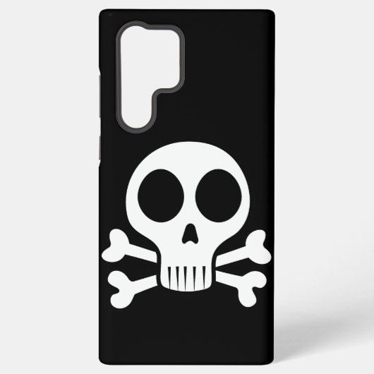 schwarzer Schädel Samsung Galaxy Hülle (Rückseite)