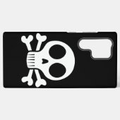 schwarzer Schädel Samsung Galaxy Hülle (Rückseite (Horizontal))