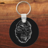 Schwarzer Schädel Schlüsselanhänger (Vorderseite)