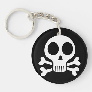 schwarzer Schädel Schlüsselanhänger