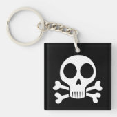 schwarzer Schädel Schlüsselanhänger (Vorderseite)