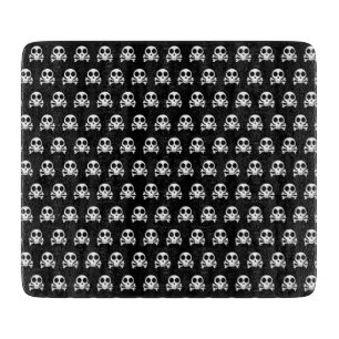 schwarzer Schädel Schneidebrett