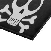 schwarzer Schädel Schneidebrett (Ecke)