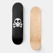 schwarzer Schädel Skateboard (Vorderseite)