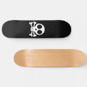 schwarzer Schädel Skateboard (Horizontal)