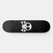 schwarzer Schädel Skateboard (Horizontal)