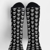 schwarzer Schädel Socken (Oben)