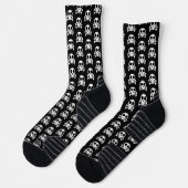 schwarzer Schädel Socken (Links)