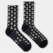 schwarzer Schädel Socken (Rechts)