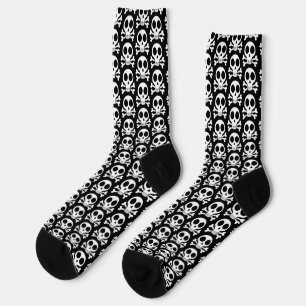 schwarzer Schädel Socken