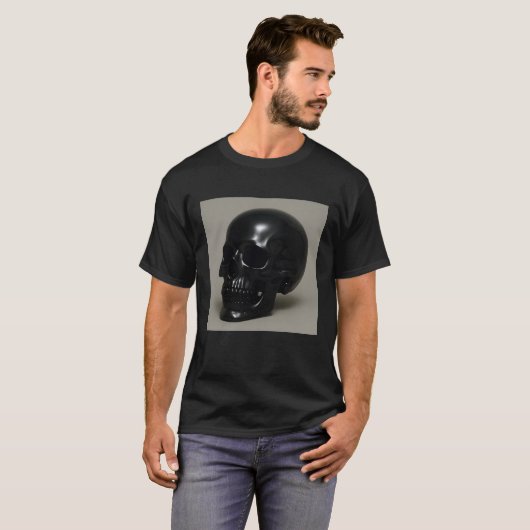 Schwarzer Schädel T-Shirt (Vorne ganz)