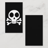 schwarzer Schädel Telefonnummerkarte (Vorne/Hinten)