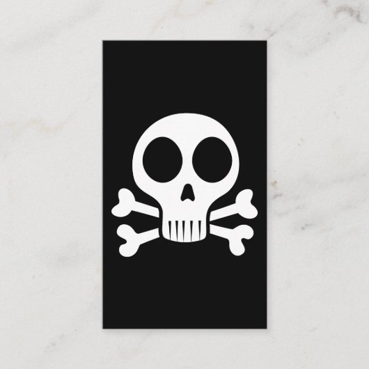 schwarzer Schädel Telefonnummerkarte (Vorderseite)