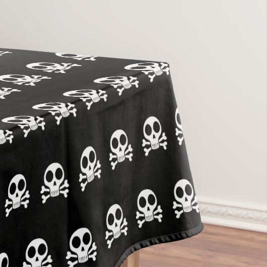 schwarzer Schädel Tischdecke (Beispiel)