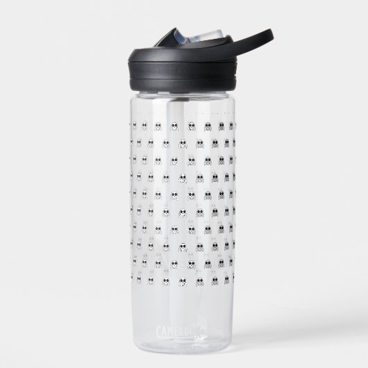 schwarzer Schädel Trinkflasche (Links)