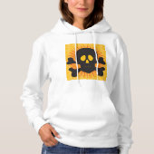Schwarzer Schädel und Kreuzknochen Hoodie (Vorderseite)