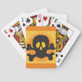 Schwarzer Schädel und Kreuzknochen Spielkarten (Rückseite)