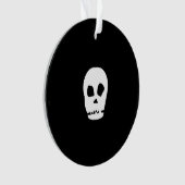 Schwarzer Schädel und Schmetterling Ornament (Vorderseite)