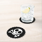 schwarzer Schädel Untersetzer (Vor Ort)
