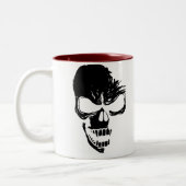 Schwarzer Schädel Zweifarbige Tasse (Links)