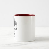 Schwarzer Schädel Zweifarbige Tasse (Mittel)