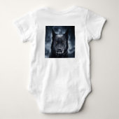 Schwarzer Schäfer Baby Strampler (Rückseite)