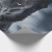 Schwarzer Schäfer Geschenkpapier (Ecke)