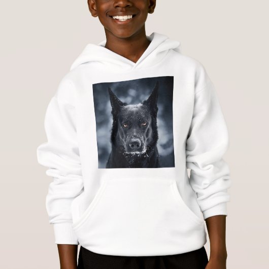Schwarzer Schäfer Hoodie (Vorderseite)