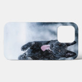 Schwarzer Schäfer im Schnee Case-Mate iPhone Hülle (Rückseite (Horizontal))