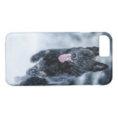 Schwarzer Schäfer im Schnee Case-Mate iPhone Hülle (Rückseite (Horizontal))