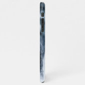 Schwarzer Schäfer im Schnee iPhone Hülle (Linke Seite)