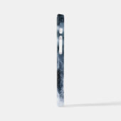 Schwarzer Schäfer im Schnee iPhone Hülle (Linke Seite)