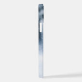 Schwarzer Schäfer im Schnee iPhone Hülle (Rechte Seite)