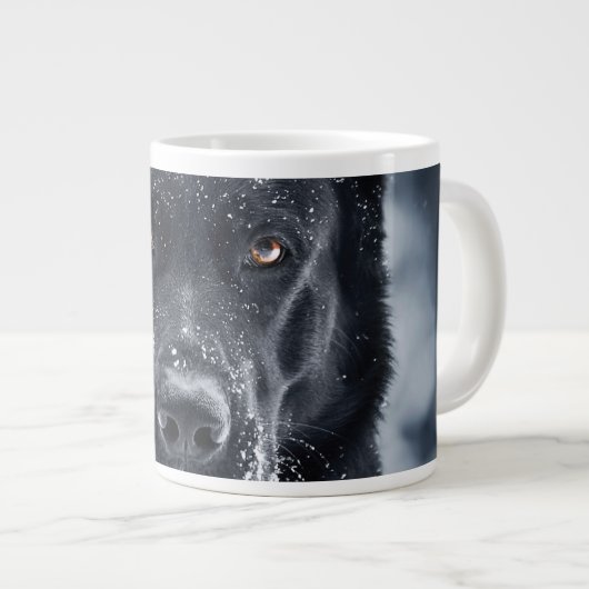 Schwarzer Schäfer Jumbo-Tasse (Vorderseite Rechts)