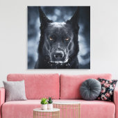 Schwarzer Schäfer Leinwanddruck (Insitu (Wohnzimmer))