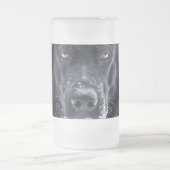 Schwarzer Schäfer Mattglas Bierglas (Mittel)
