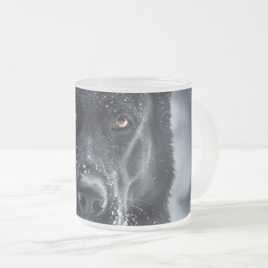 Schwarzer Schäfer Mattglastasse (VorderseiteRechts)