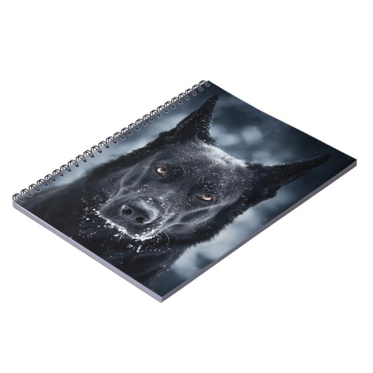 Schwarzer Schäfer Notizblock (Linke Seite)