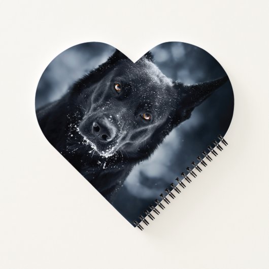 Schwarzer Schäfer Notizblock (Rückseite)