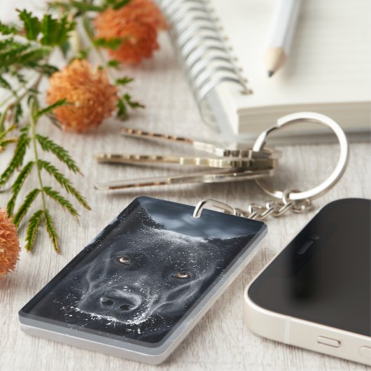 Schwarzer Schäfer Schlüsselanhänger (Vorderseite rechts)