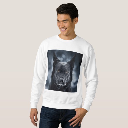 Schwarzer Schäfer Sweatshirt (Vorne ganz)